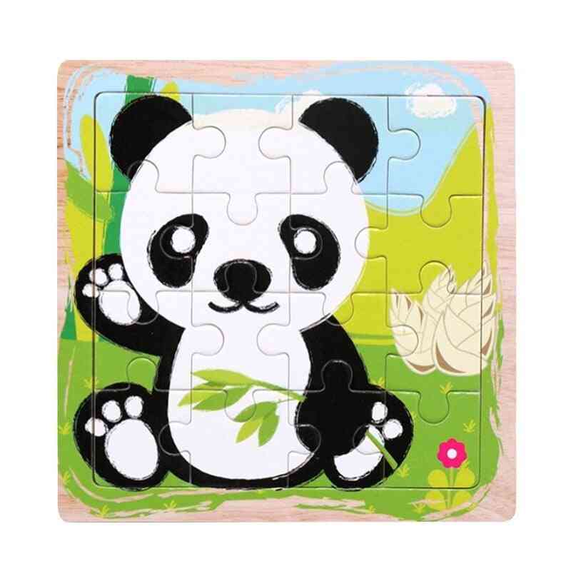 Kids Wooden 3d Jigsaw Puzzle Animal Traffic Car Educational