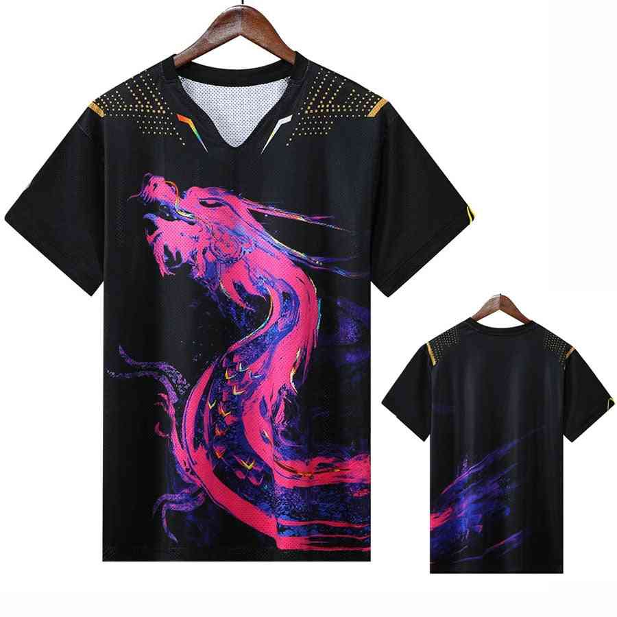 Dragon bordtennis manliga kvinnliga t-shirtshorts set