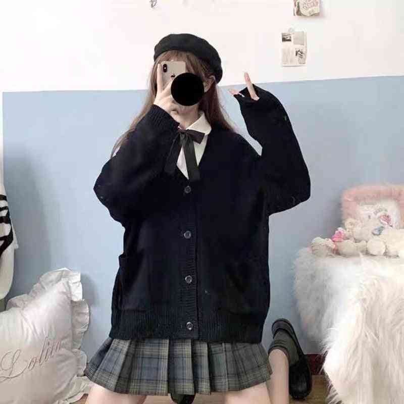 Fashion Sailor School Girl Uniform Cardigan