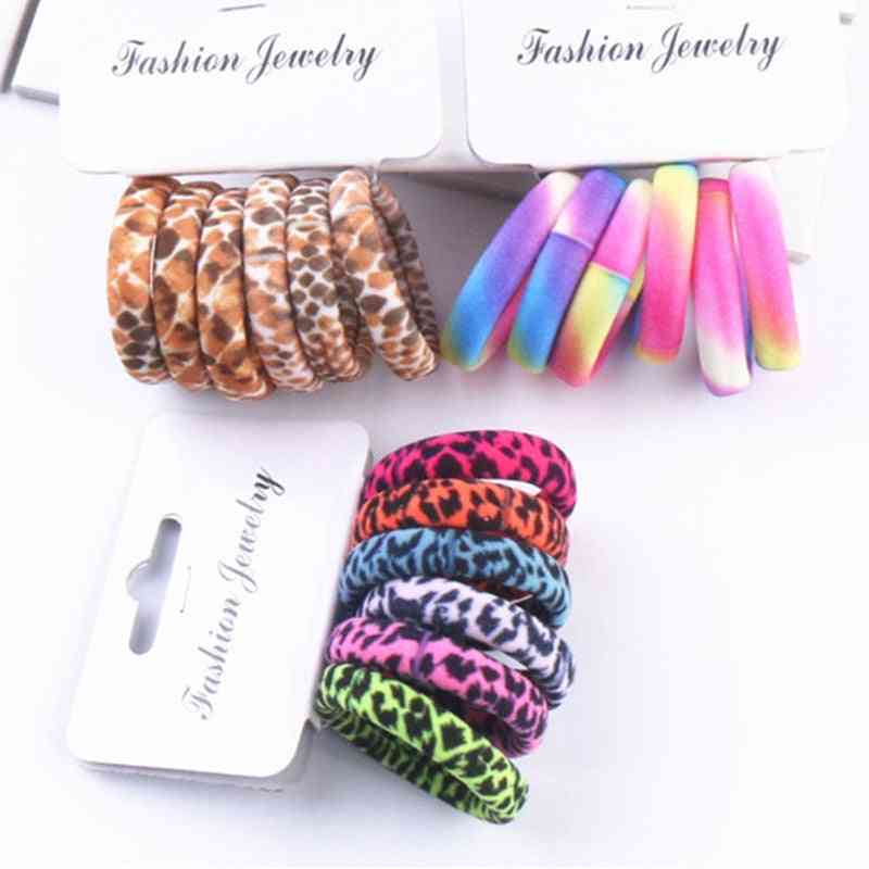 High Elasticity Printed, Hair Rubber Bands, Tie Hair Rope Ring Holder