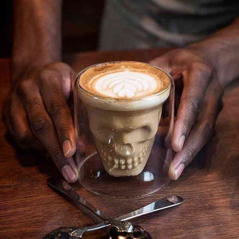 Personlighed kaffe glas kaffe kraniet kop