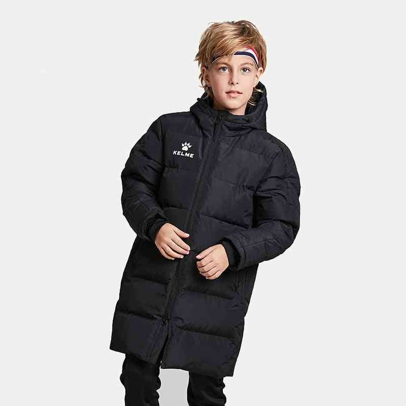 Kid Winter Jacket Long Solid Sports Training Coat