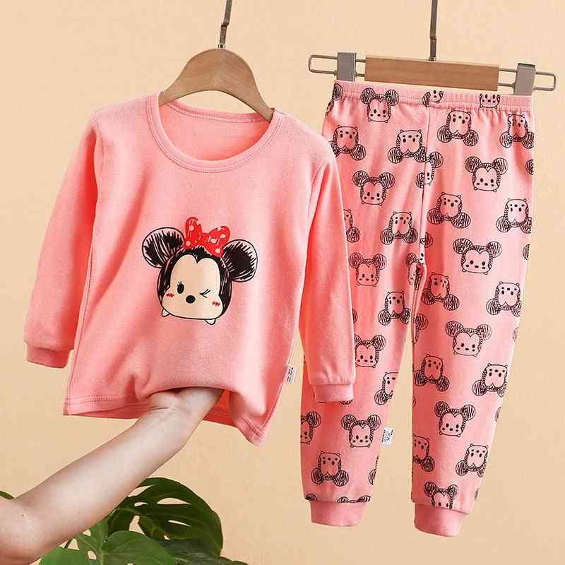 Cotton Baby Girl Clothes Set, Minnie Mouse Pajamas Top Set