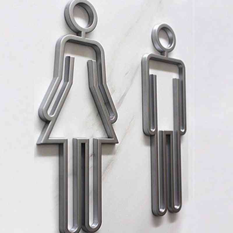 Symbol klæbende bagside badeværelse toilet dørskilt