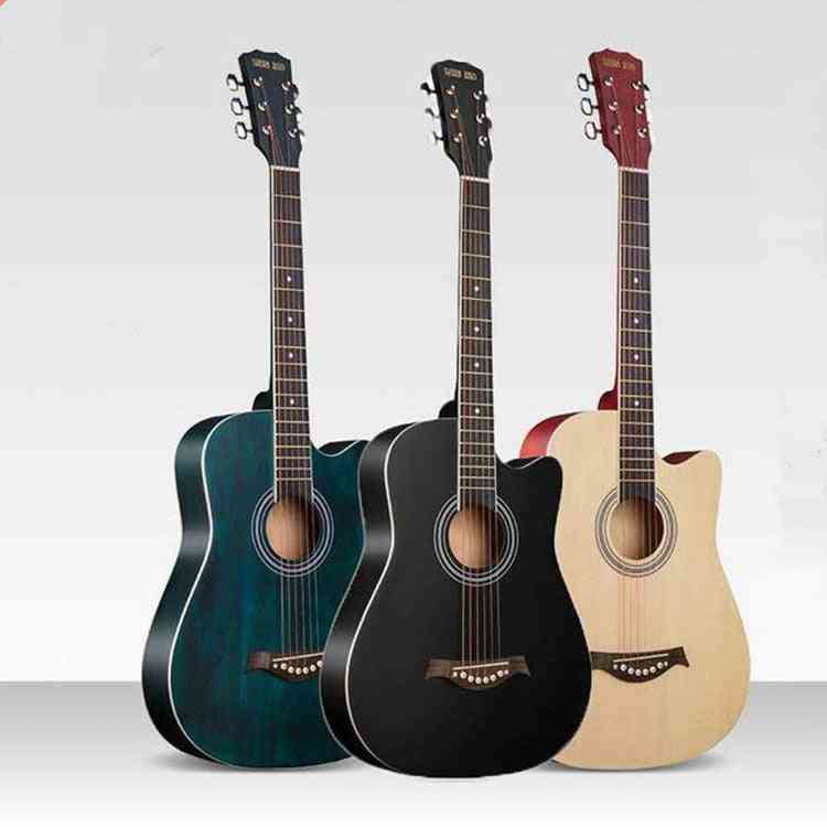 Acoustic Fashion Wood Edge Veneer Folk Guitar