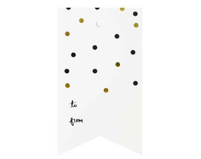 Kulta -musta konfetti -yksittäinen tunniste