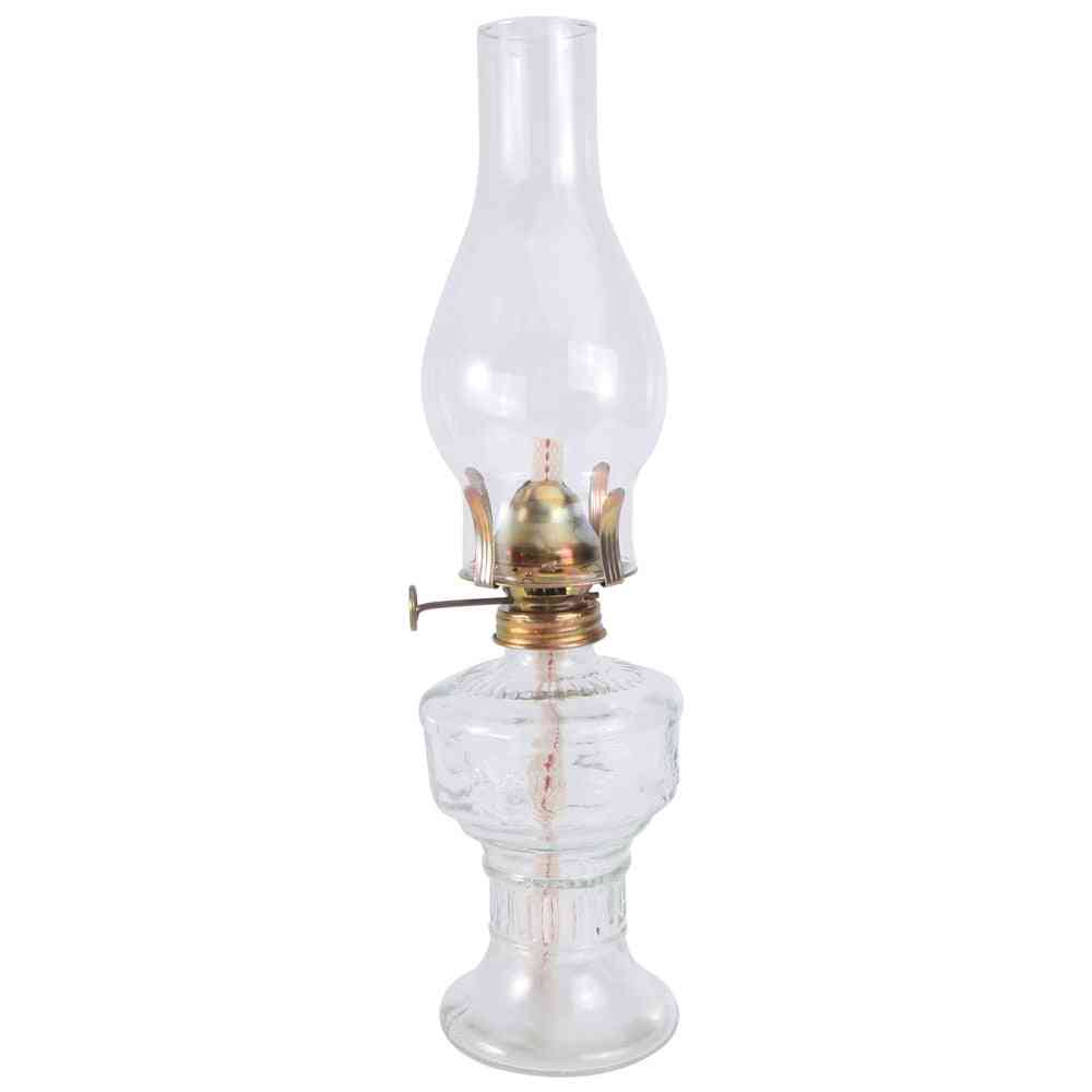 Retro Classic Kerosene Home Vintage Glass Oil Lamp Candle Holder