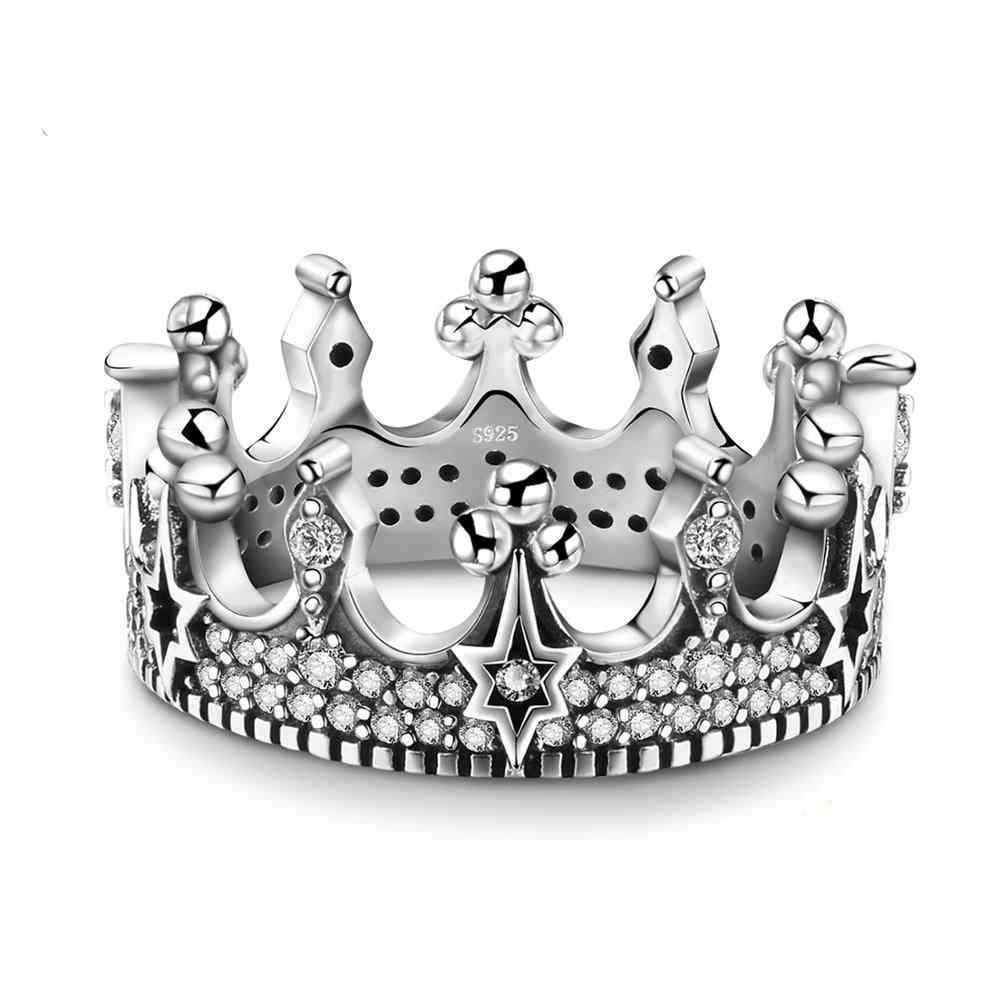 Jewelrypalace Vintage Tiara Crown Solid Sterling Silver Cubic Zirconia