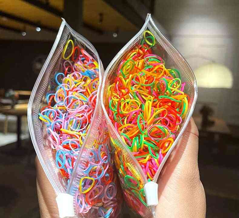 Colorful Small Disposable Rubber Bands, Gum For Ponytail