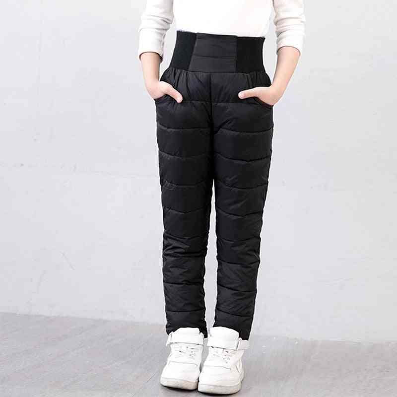 Casual Girl Boy Winter Pants, Cotton Padded Thick Warm Trousers