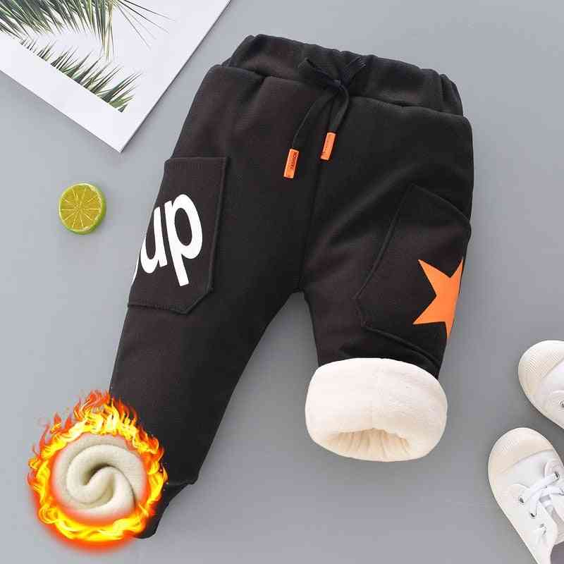 Straight Warm Winter Thick Fleece Sports Trousers