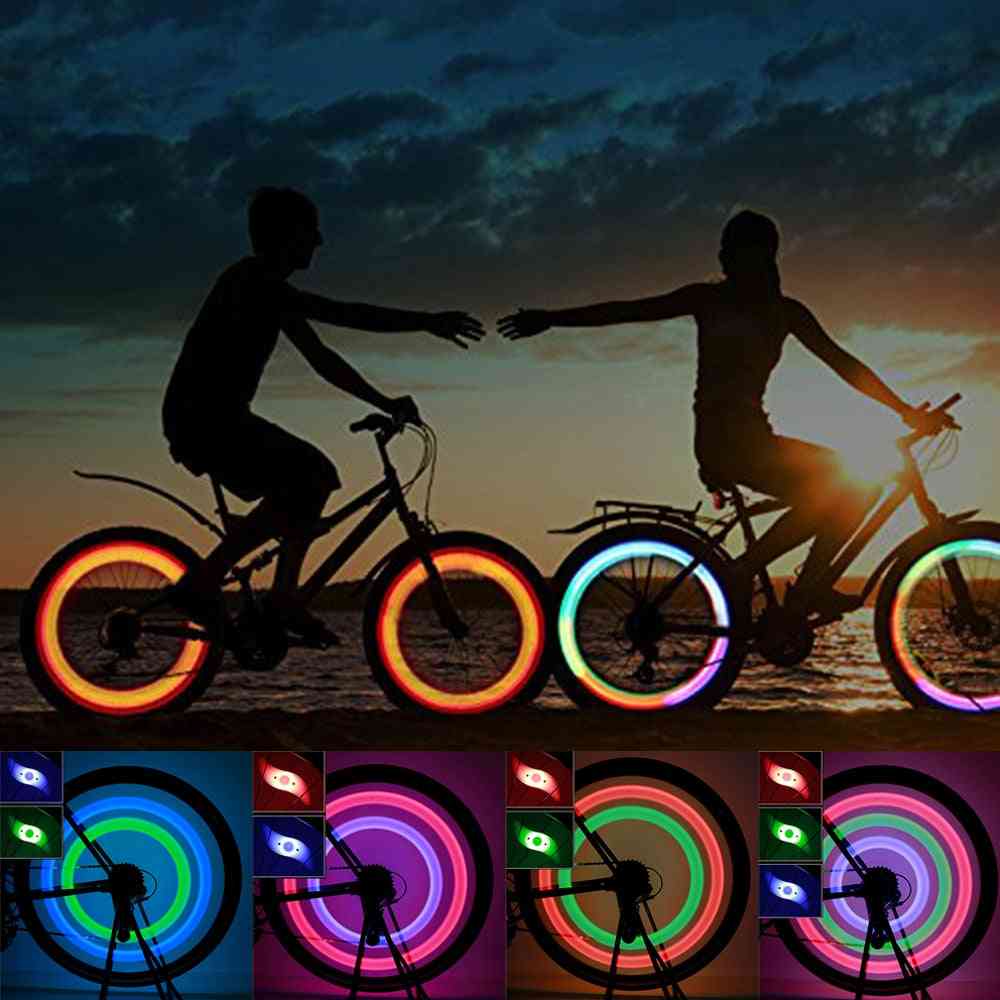 Bike Spoke Light Bicycle Cycling  Wire Tyre Silicone Led With Battery
