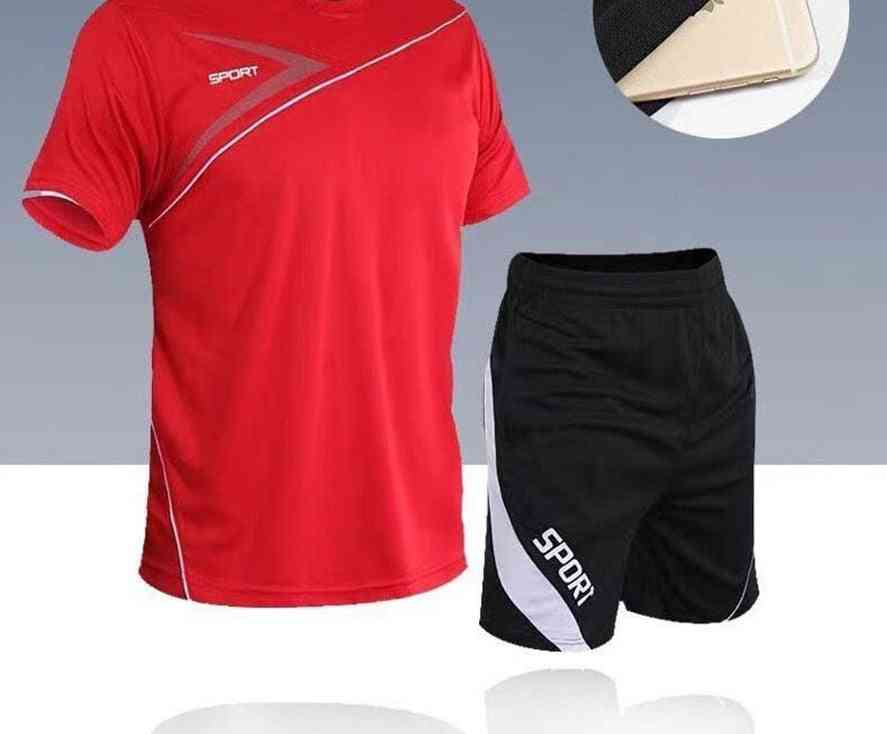 Miesten urheiluvaatteet puku kuntosali fitness vaatteet jalkapallo harjoitussetti