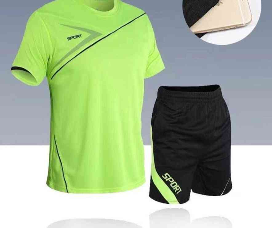 Miesten urheiluvaatteet puku kuntosali fitness vaatteet jalkapallo harjoitussetti