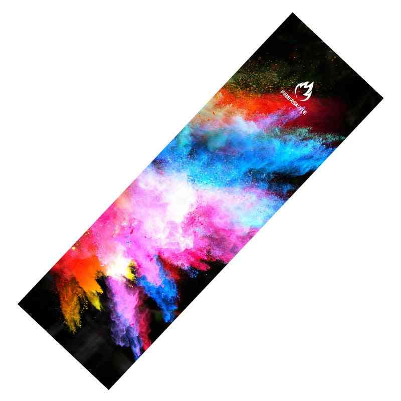 Long Board Grip Tape, Anti-slid Sandpaper Colorful Graphic Deck Protective