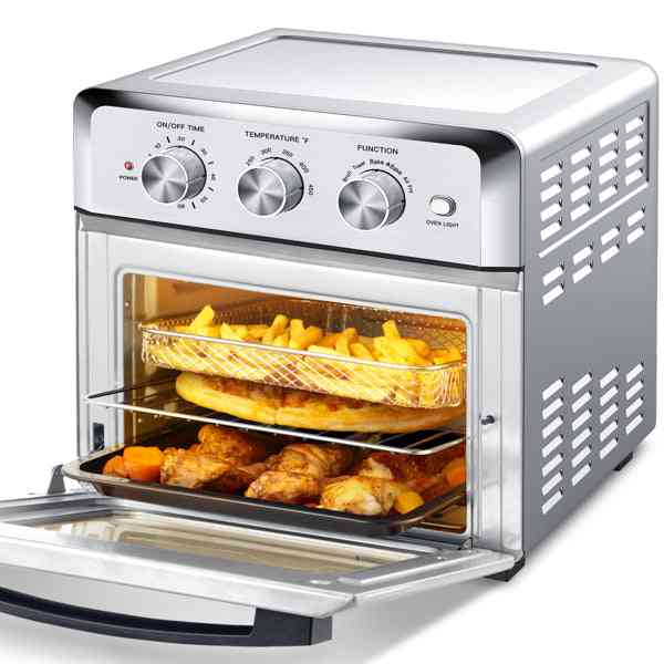 Stainless Steel 1500w Air Fryer Toaster Oven With 4 Blades