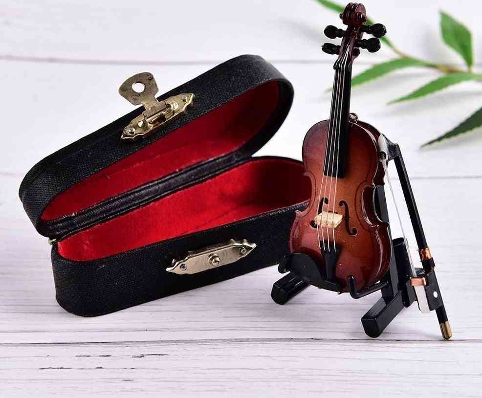 Wooden Musical Instruments Collection Decorative Ornaments Model