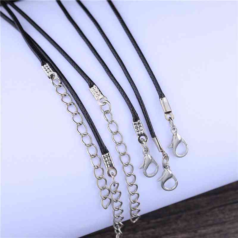 50 Pcs Colorful Leather Cord Wax Rope Chain