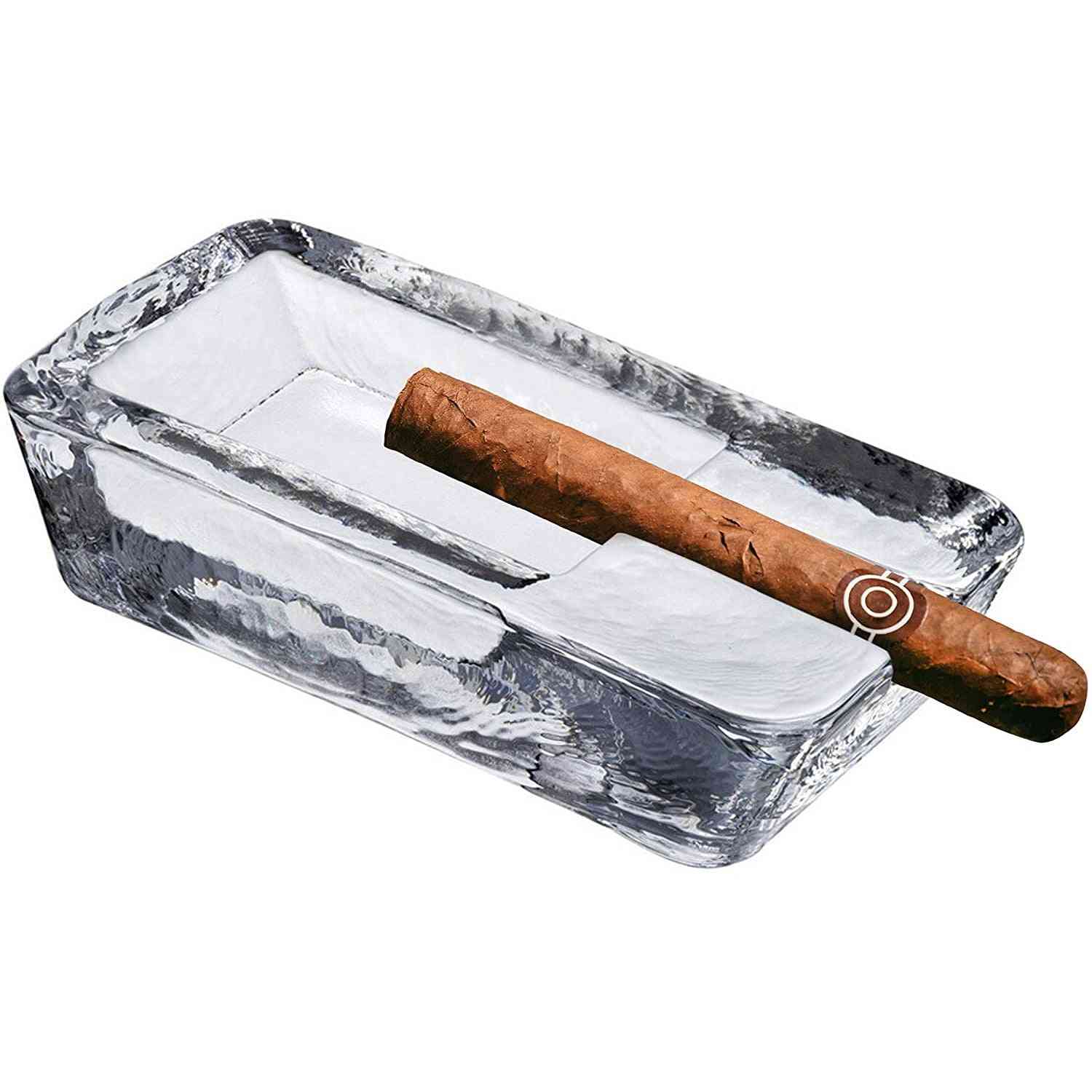 Handgjord cigarr askkopp i kristallglas
