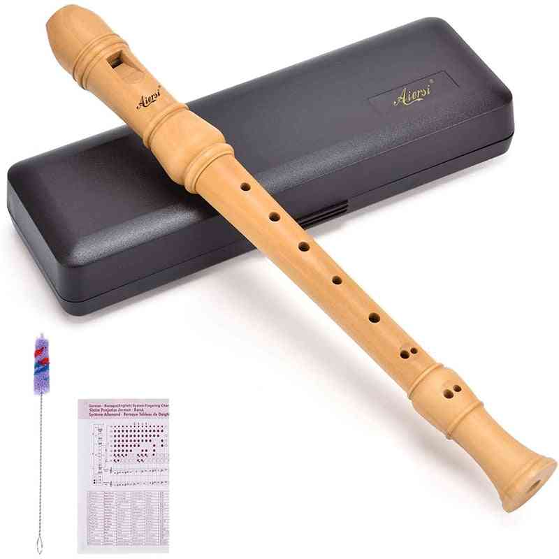 3 Piece German Or Baroque Style Blockflute With Hard Case
