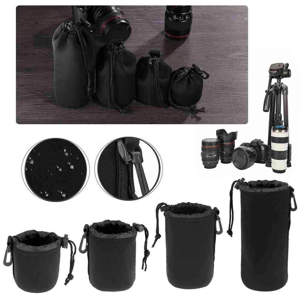 Neoprene Dslr Soft Shockproof Protector Camera Lens Bag / Case