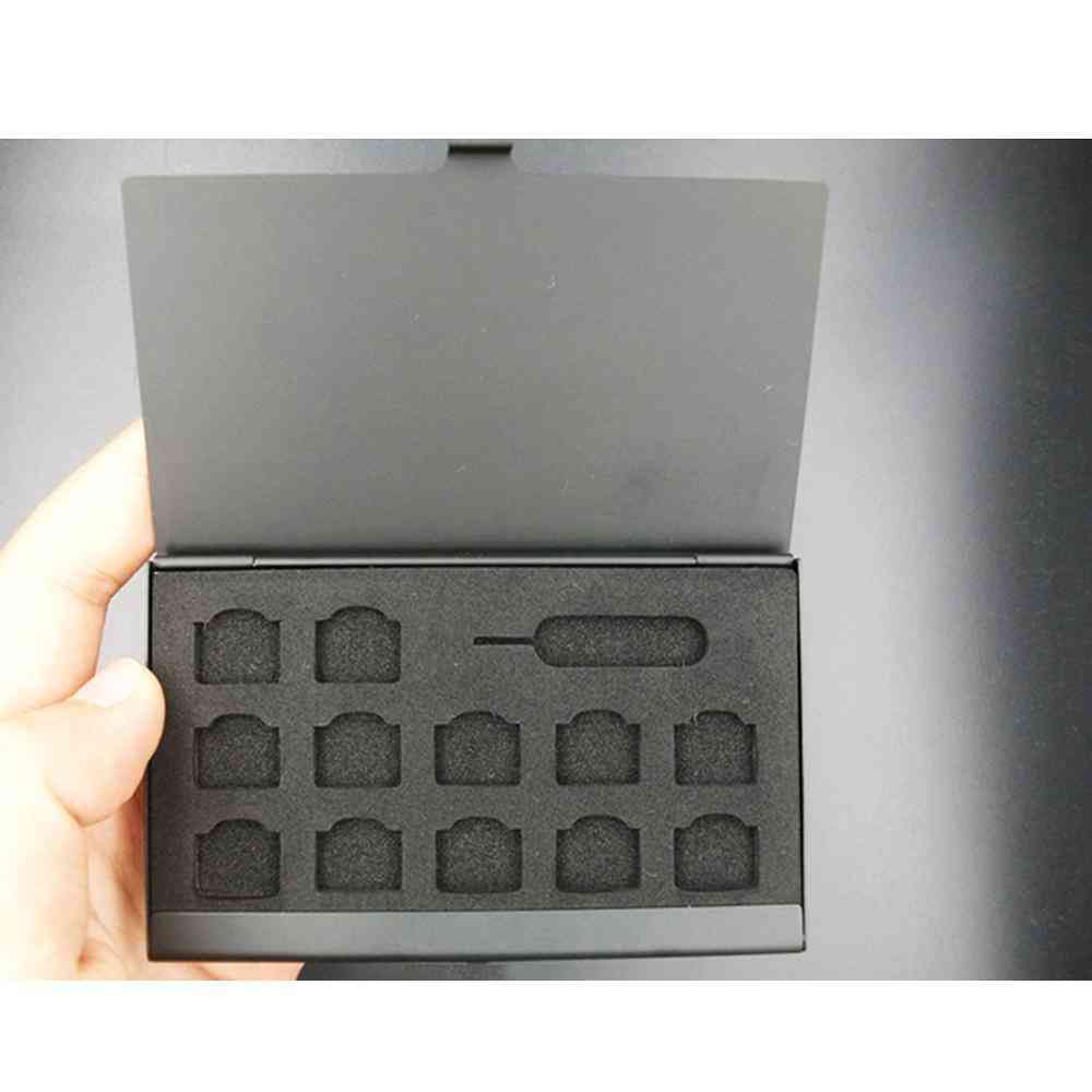 Aluminum Portable Sim Micro Pin Sim Card Storage Box