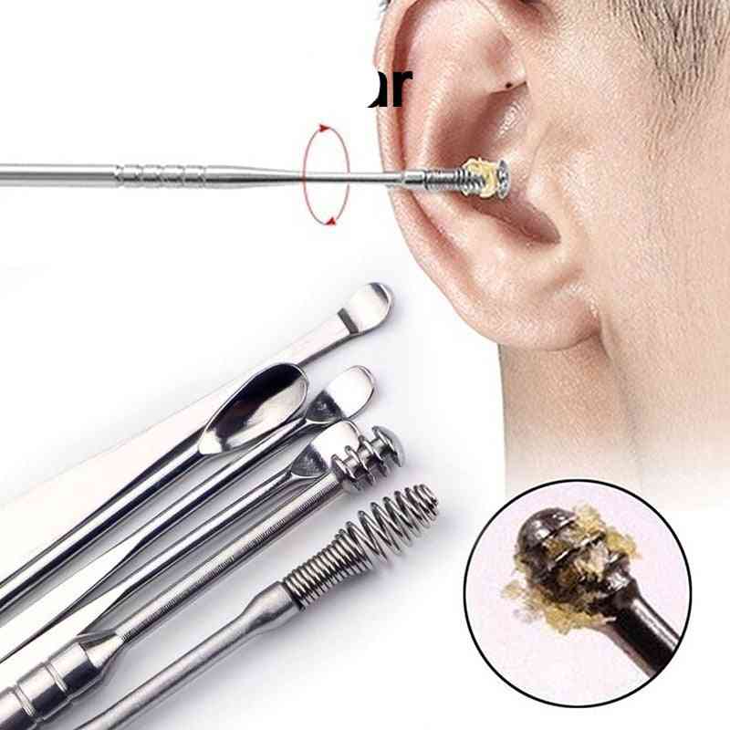 Ear Wax Pickers Stainless Steel Ear Clean Toolbar