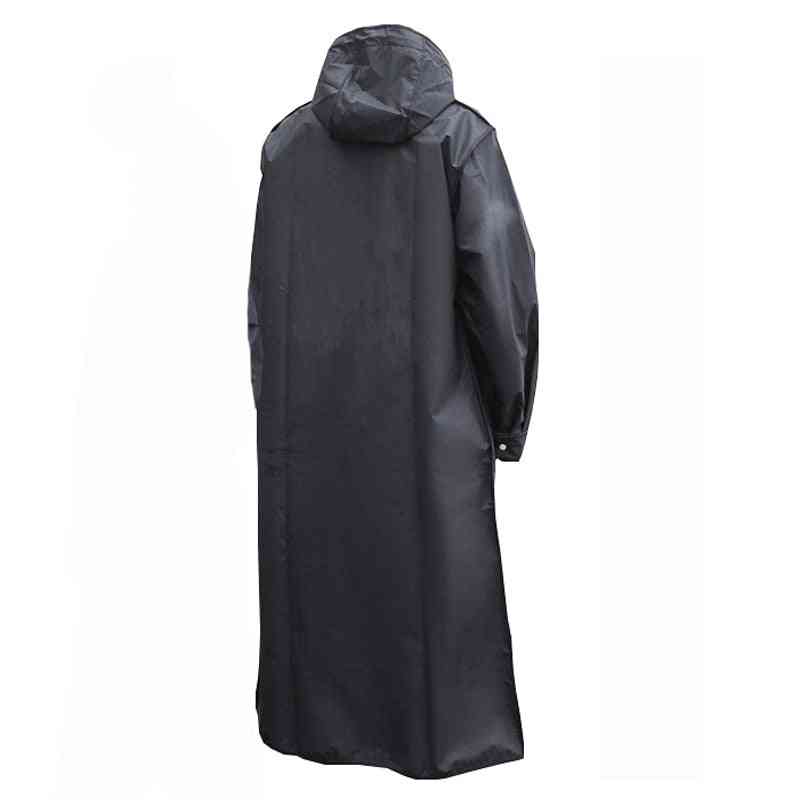 Black Fashion Adult Waterproof Long Raincoat