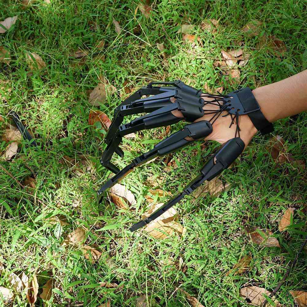 Halloween Articulated Finger Gloves, Flexible Tricky Flexible  Ghost Claw Props