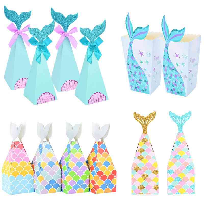 Mermaid Tail Paper Candy Box / Bags