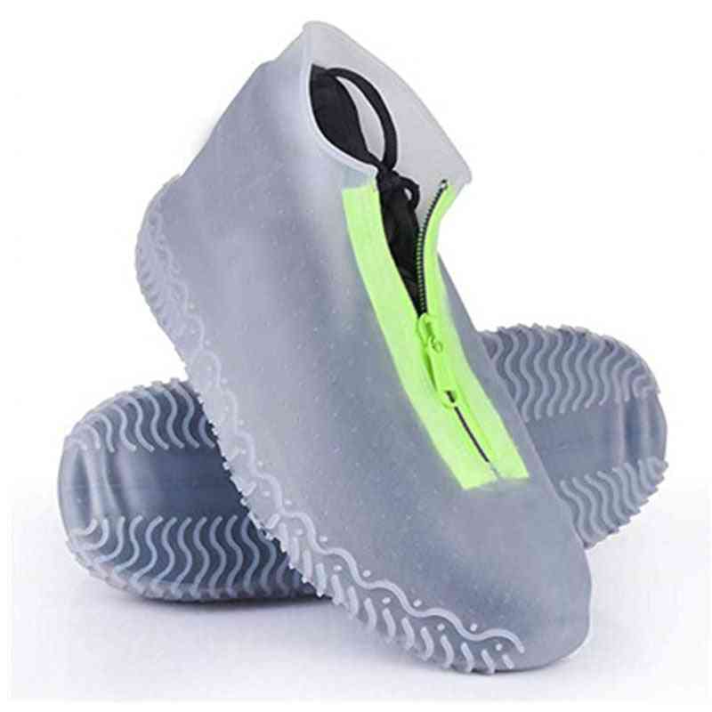 Women And Men Rubber  Zippers Reusable Waterproof Shoes Covers