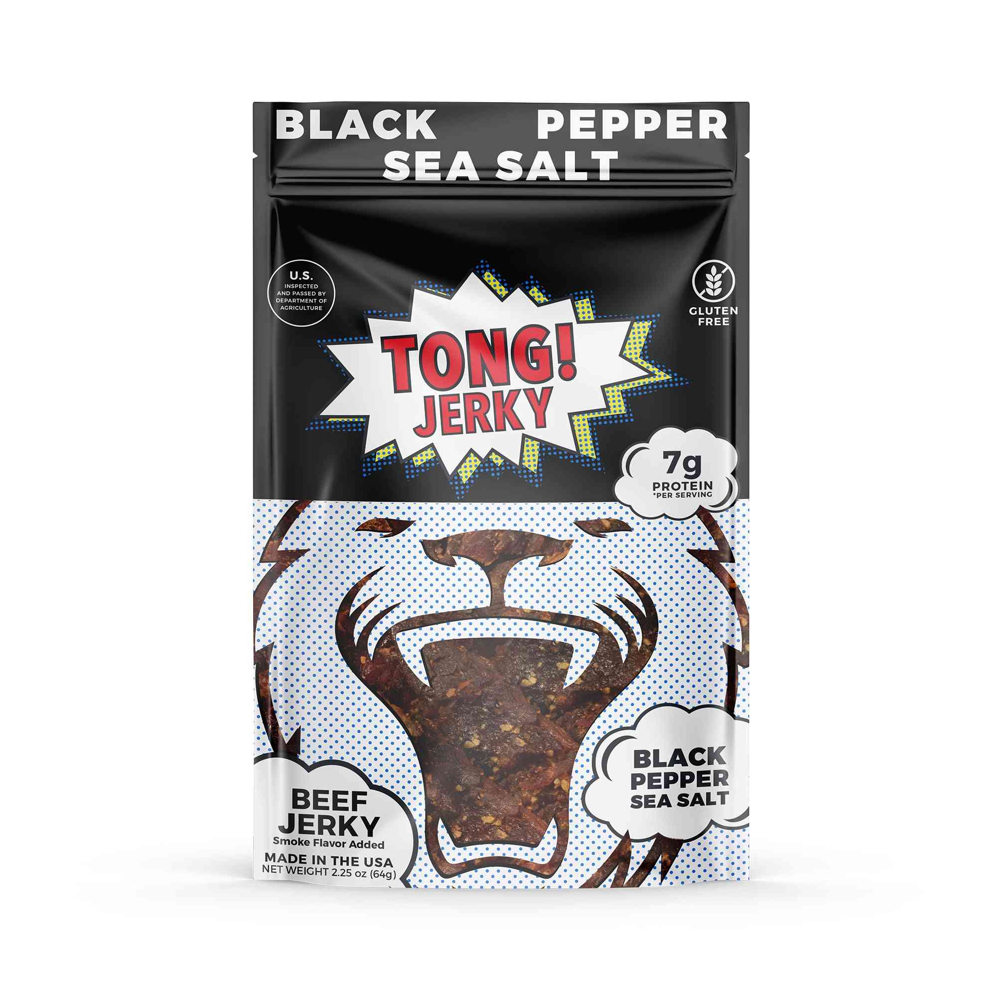 Tong Jerky Black Pepper Sea Salt