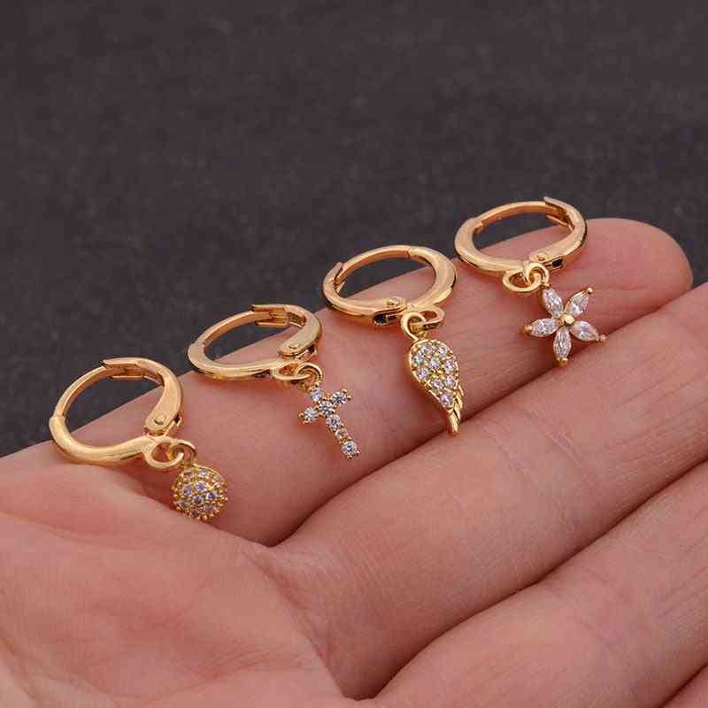 Cross Star Flower Lighting Earringsfor Women Accessories