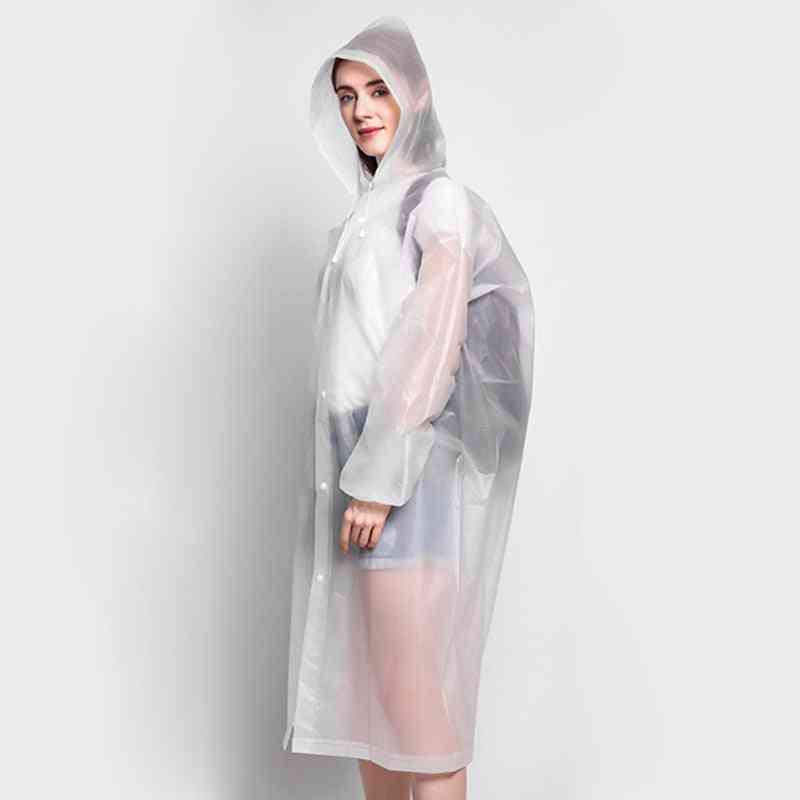 Fashion Peva Women Man Raincoat Adult Clear Transparent Camping