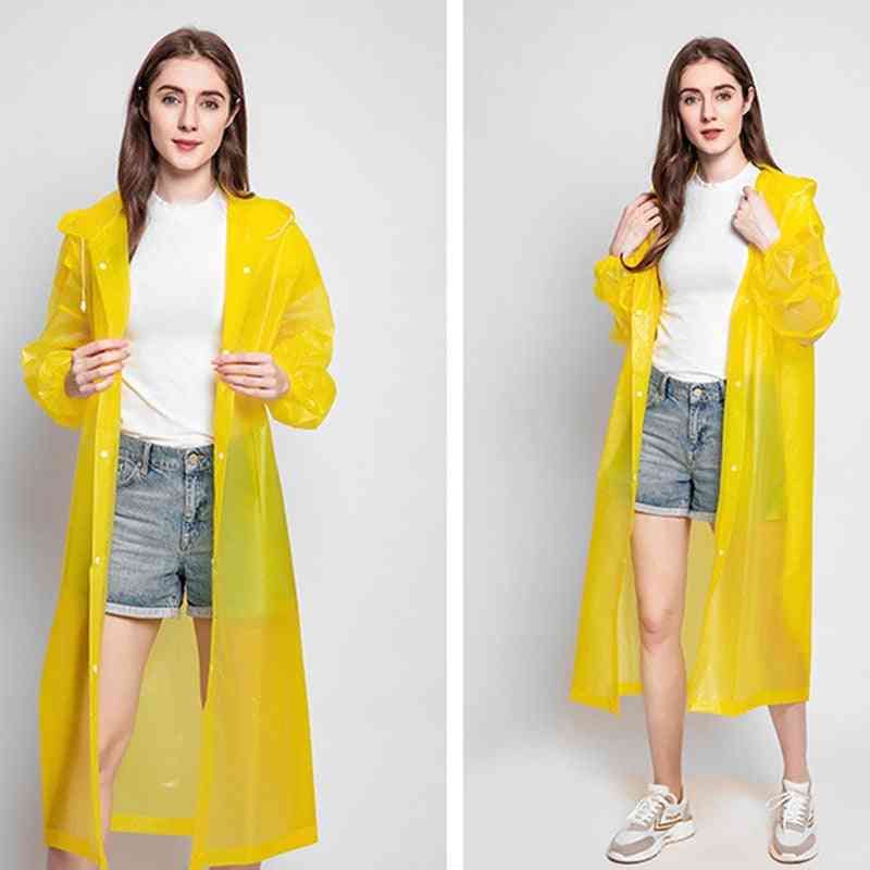 Fashion Peva Women Man Raincoat Thickened Waterproof Rain Poncho