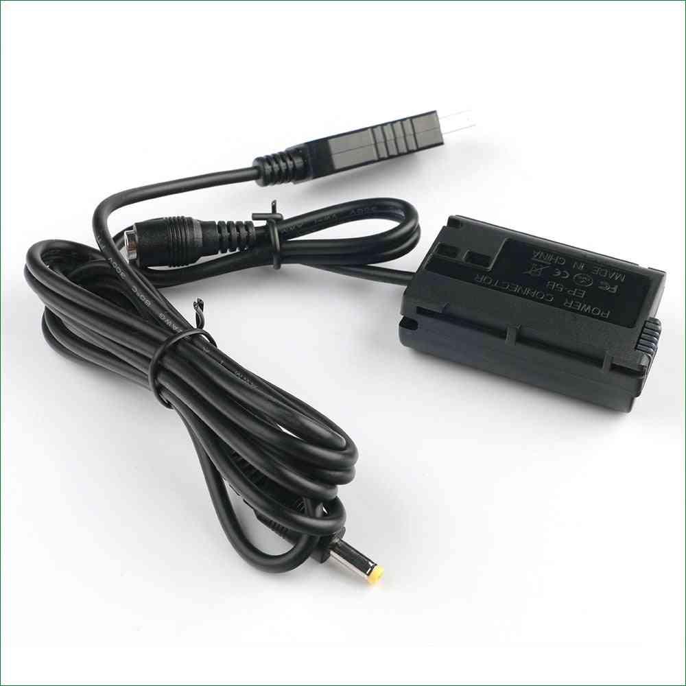Coupler Dummy Battery Power Bank Usb Cable For Nikon