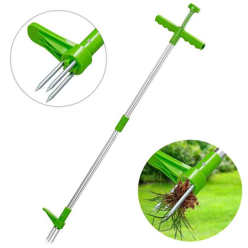 Portable Long Handle Weed Remover, Outdoor Yard Grass Root Puller Tool