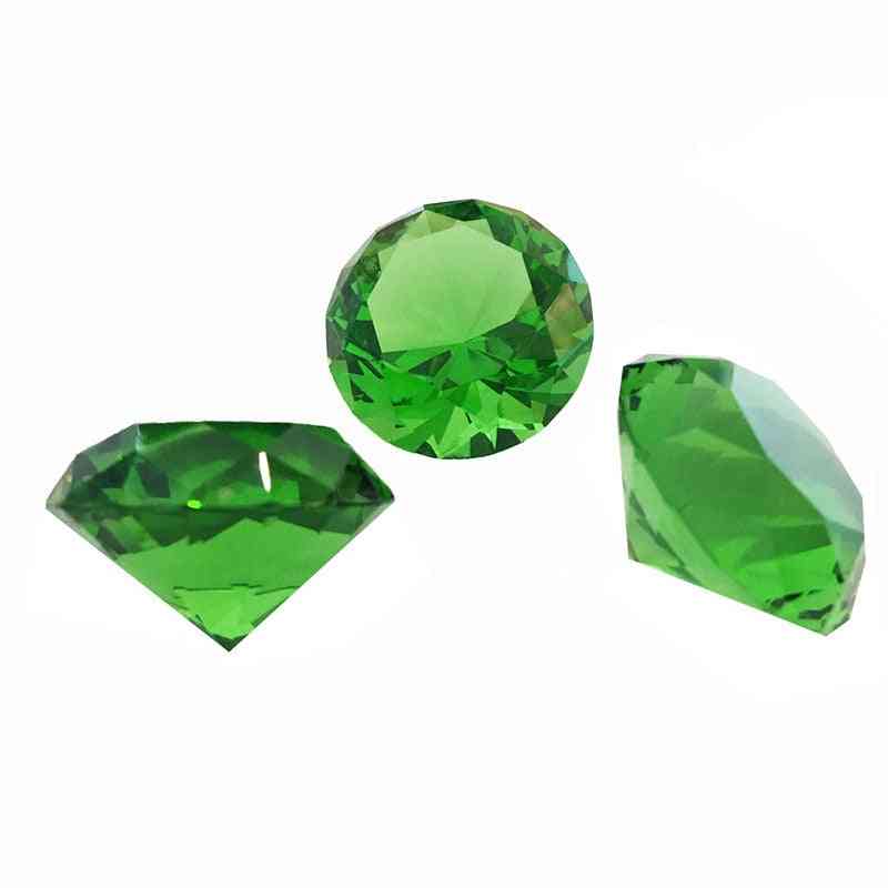 Blå grønne krystaller diamant papirvekt gigantiske juvel
