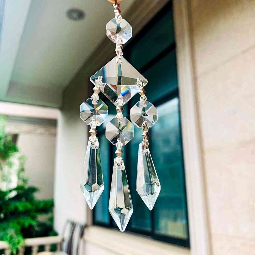 Gorgeous Glass Crystal Prism Suncatcher Chandelier Parts Hanging Pendant