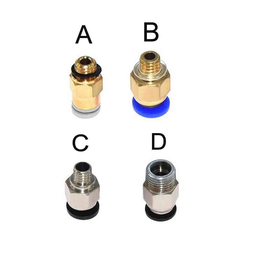 10pcs/lot  3d Printer Parts Pneumatic Fittings Pc4 - M6 Many Type For 4mm Ptfe Tube Connector Coupler Pc4 3d Printer Accessories