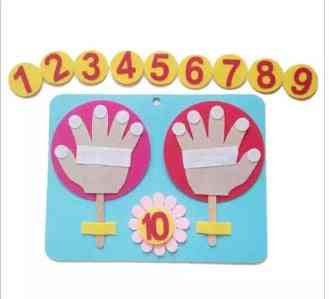 Handmade Felt Finger Numbers Educational