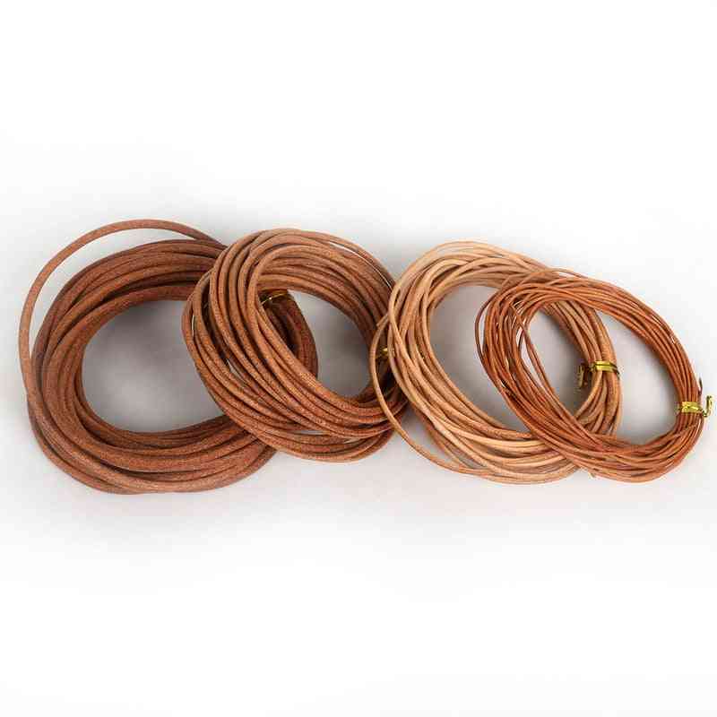 Real Genuine Leather Cord Round Rope String