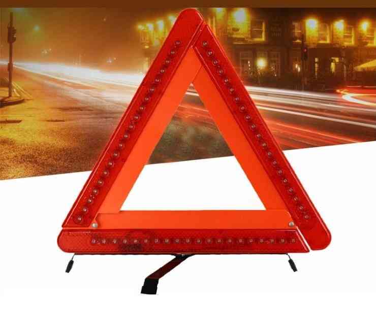 Road Traffic Car Foldable Led Warning Triangle Sign
