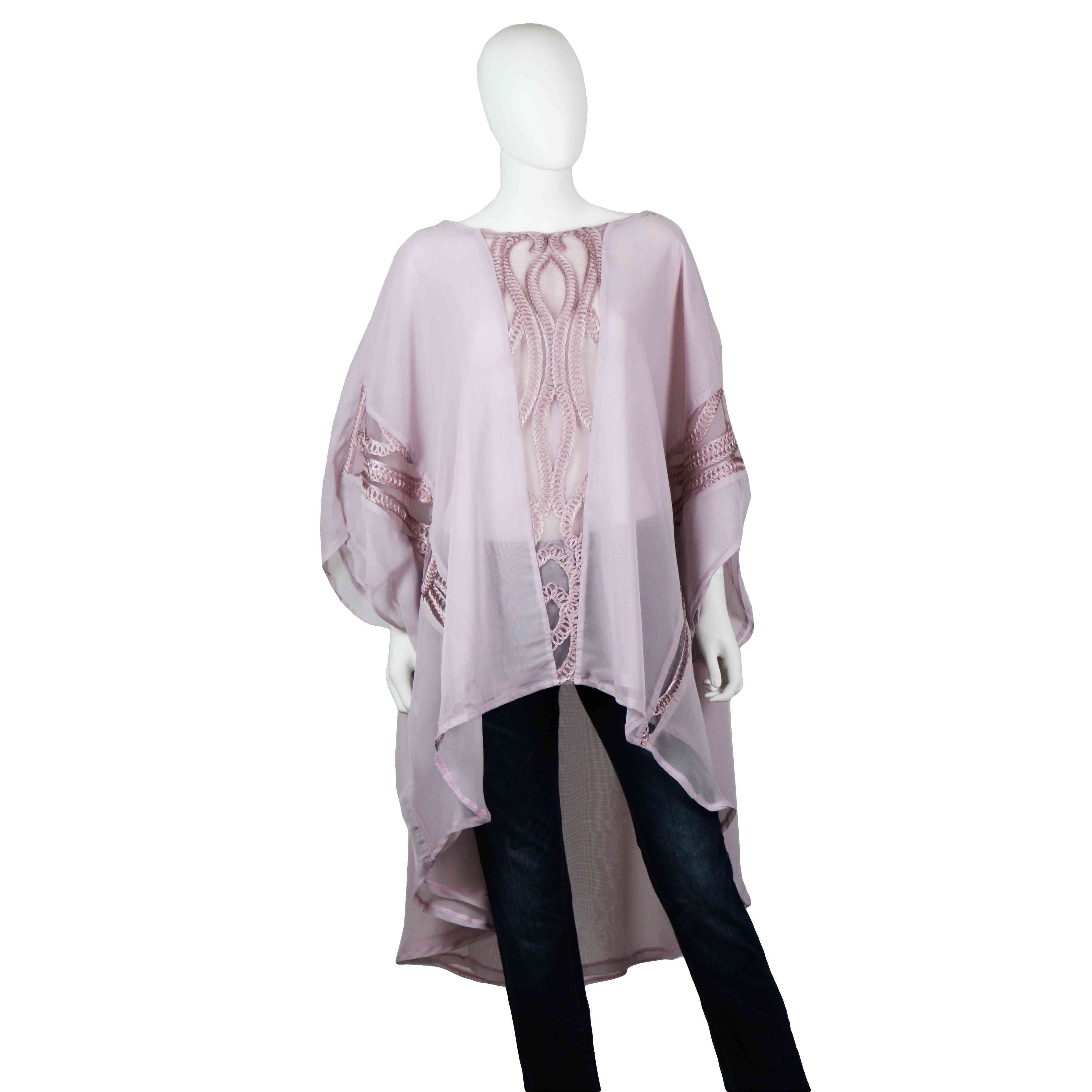 Lilac Corded Caftan Blouse