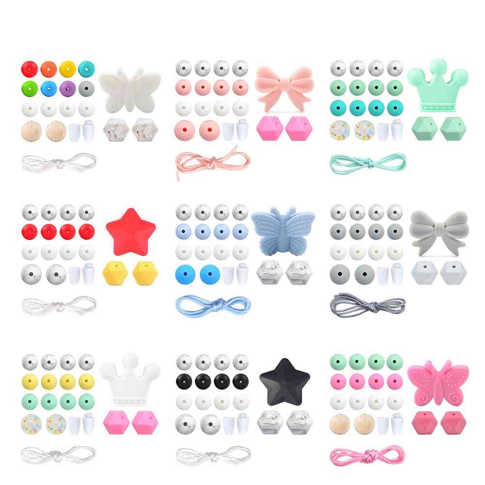 Pacifier Clips Diy Set Butterfly Bead