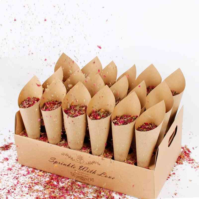 Cones Flower Wedding Decorations Party Popper Cones Stand Box Paper Tray