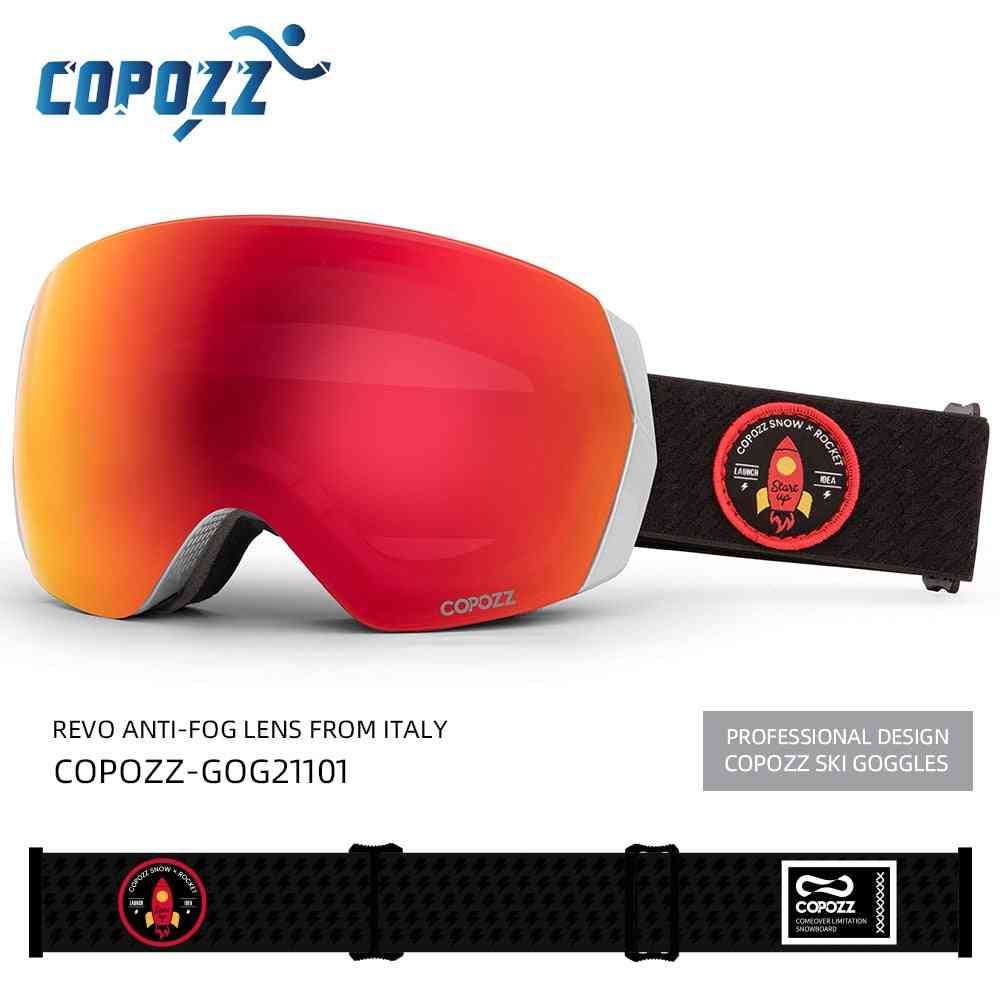Copozz Brand Professional Ski Goggles Double Layers Anti-fog Uv400 Men Women Winter Snowmobile Eyewear Snowboard Sports Glasses