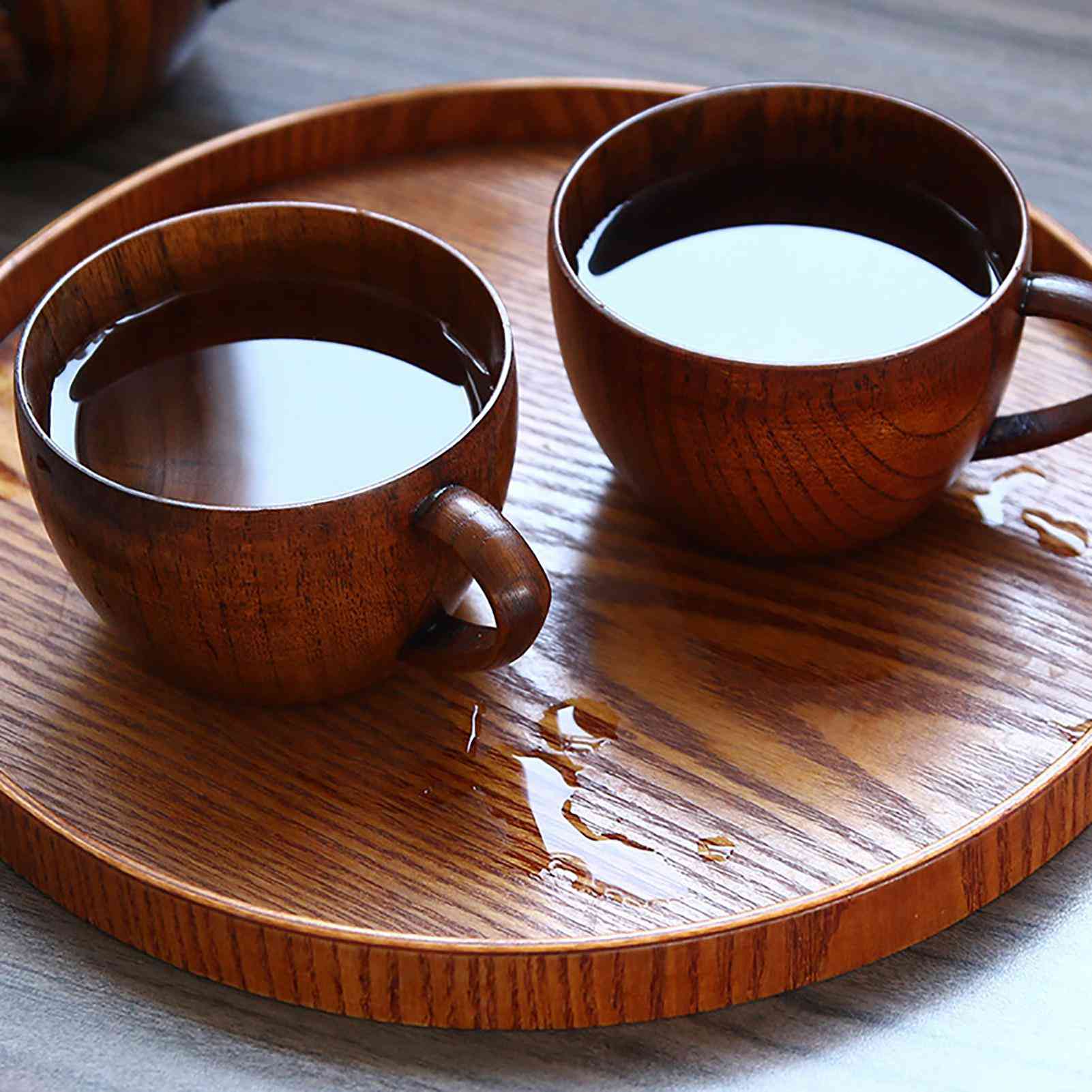 Bærbar tre te kaffe juice melk vann håndtak kopp bar