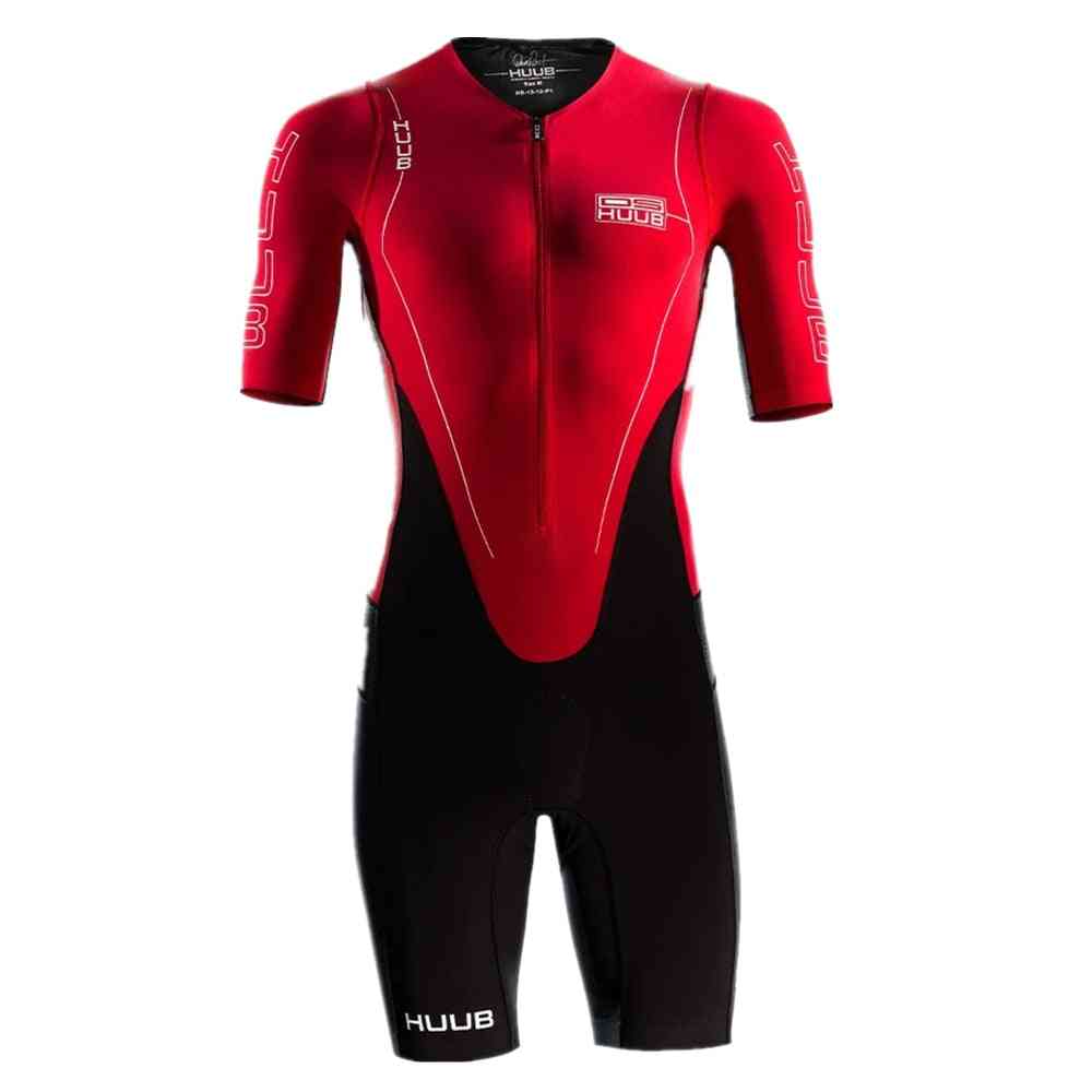Triathlon Suit Summer Team Men Racing Short Sleeve Tights Jumpsuit Set