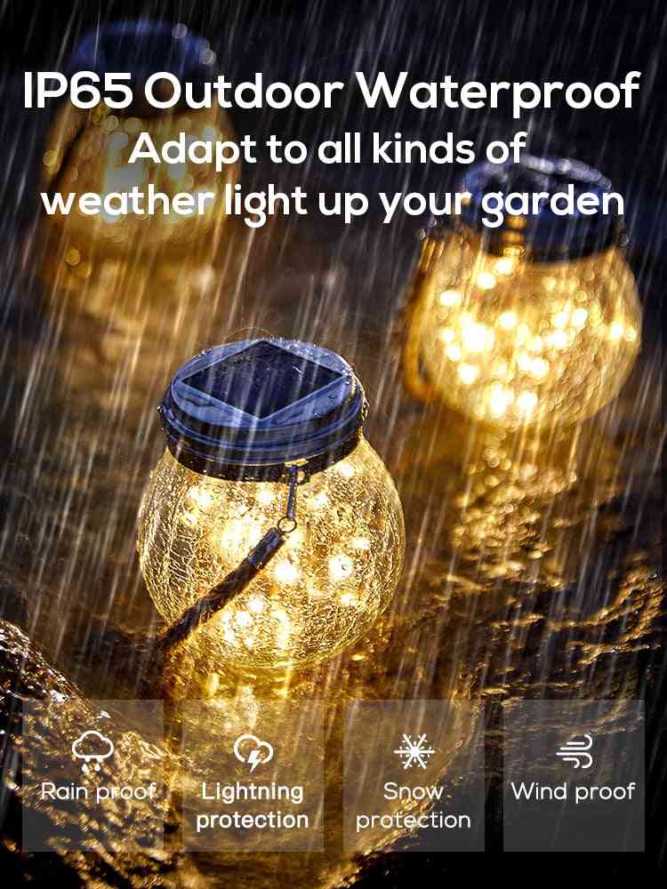 Outdoors Round Waterproof Led Solar Garden Fairy Lamp